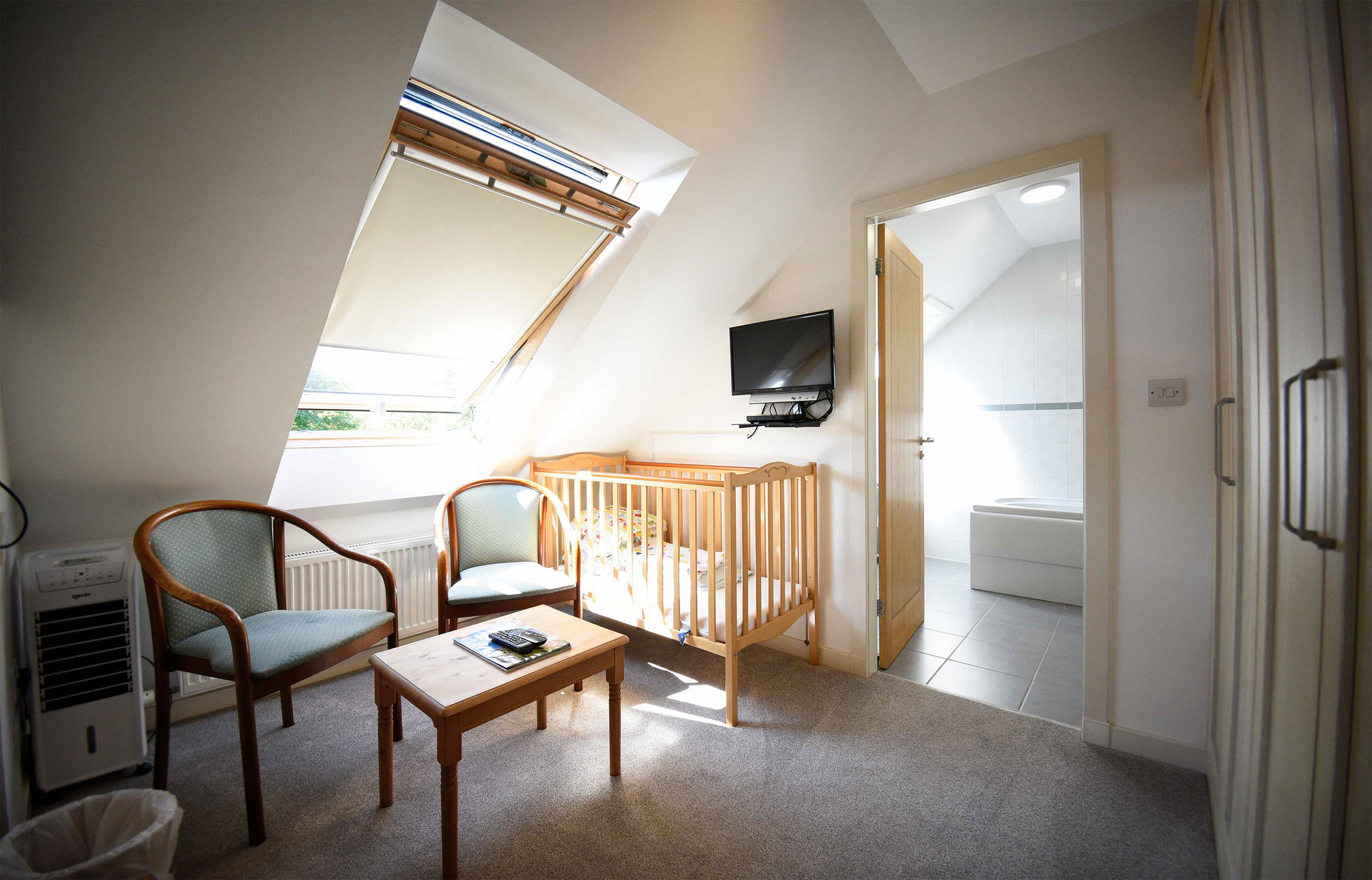 Our bed and breakfast accommodation in Broadford contains an en suite bathroom and widescreen TV
