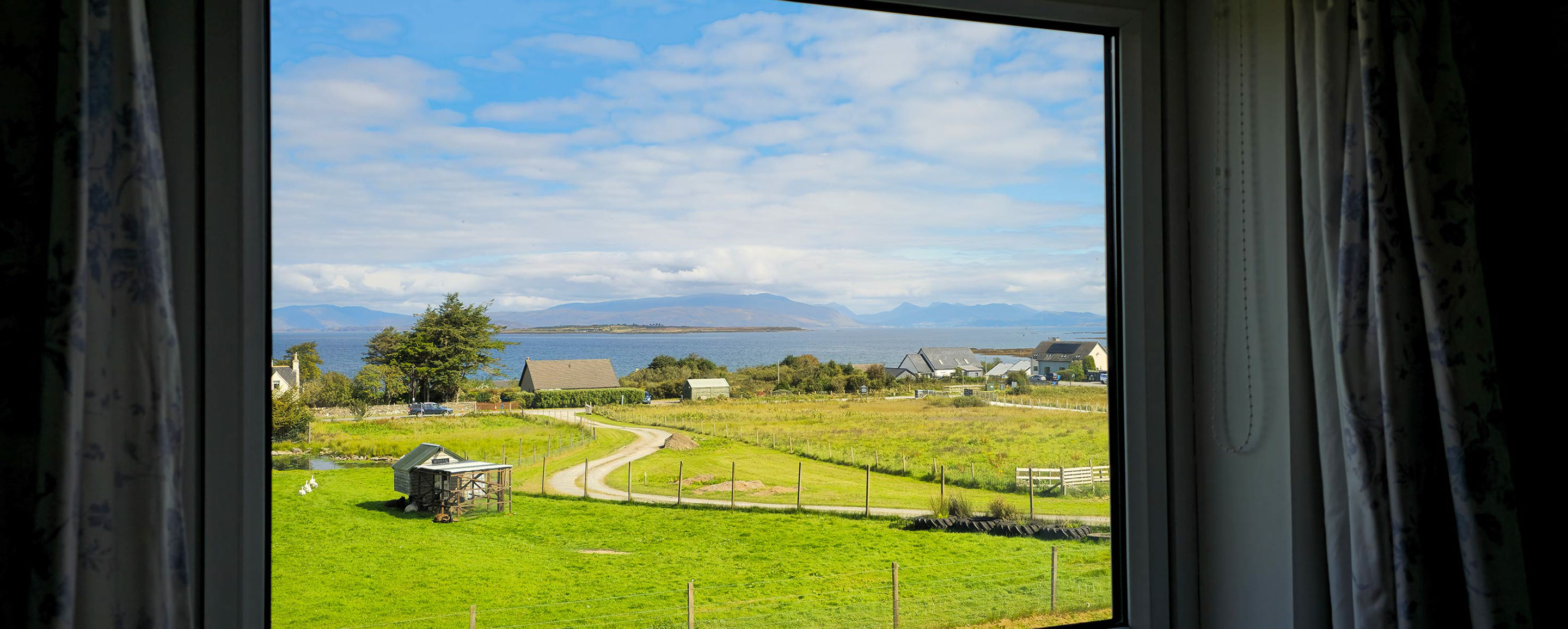 Our bed and breakfast accommodation looks on to amazing sea views of Broadford Bay